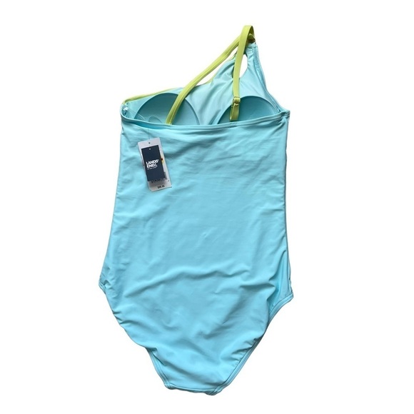 Lands’End Women’s Tummy Control UPF 50 Asymmetrical One-Piece Swimsuit Size 10 - Picture 6 of 9